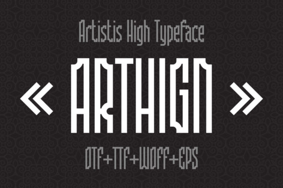 Arthign: A Robotic Display Font with Bold Personality