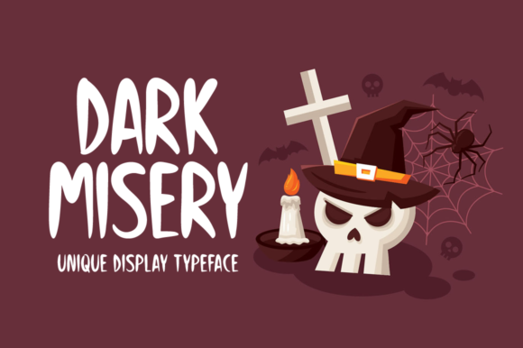 Dark Misery Font for Spooky Website Headlines and Branding