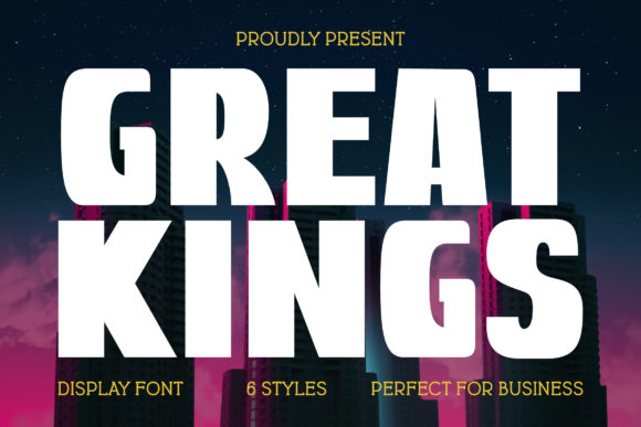 Great Kings Display Font: Bold Typography for Branding and Packaging