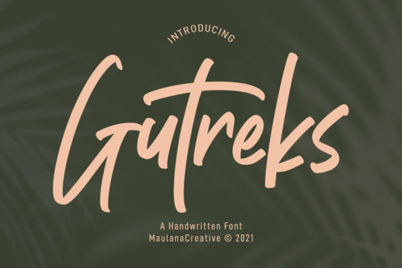 Gutreks: A Brushed Display Font Worth Downloading
