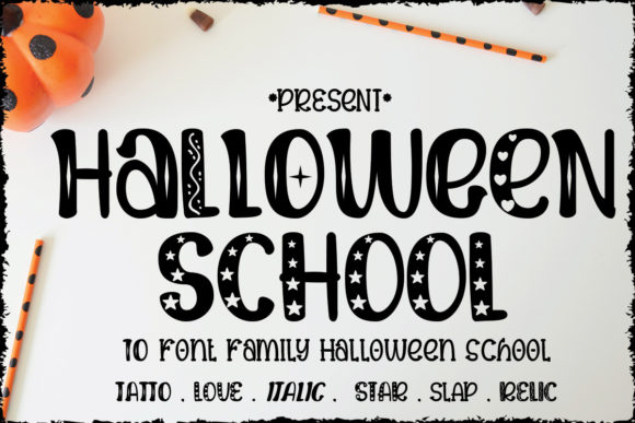 Halloween School: A Cozy Display Font for Makers