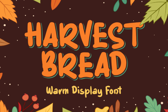 Harvest Bread Font for Autumn & Thanksgiving Design