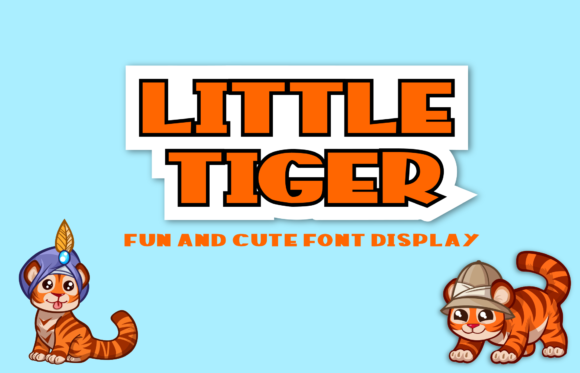 Little Tiger Font: A Thick-Lettered Display Typeface for Playful Branding