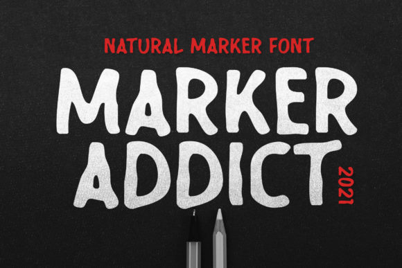 Marker Addict: A Bold Display Font for Small Business Branding