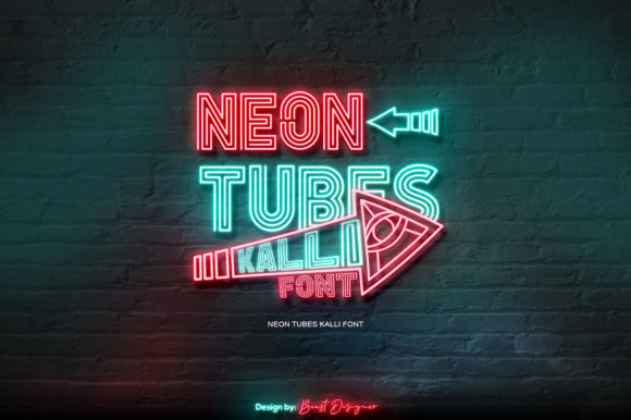 Neon Tubes Kalli: A Retro Display Font for Campaign Creatives
