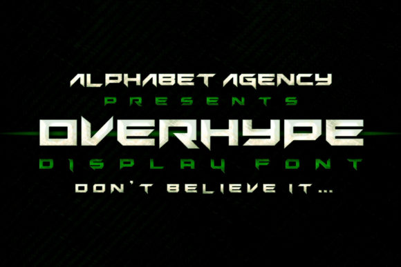 Overhype: The Bold Robotic Display Font for Creators