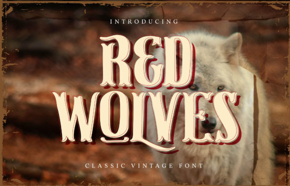 Red Wolves: Bold Display Font for Crafts & Products