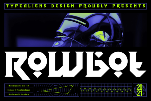 Rowbot Font: Bold Display Typeface for Makers