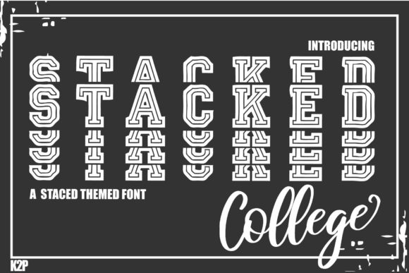 Stacked College: A Bold and Authentic Display Font for Standout Designs