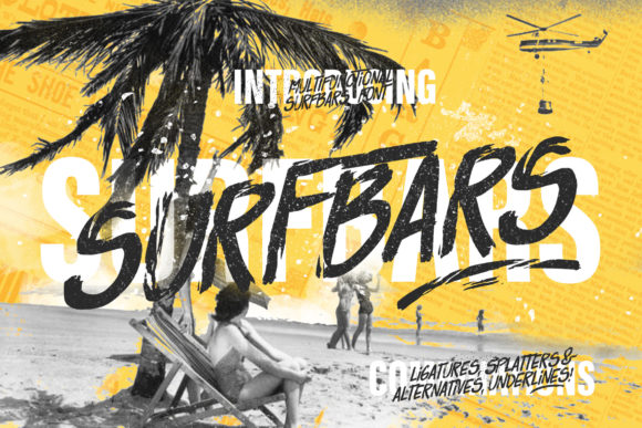 Surfbars: An Urban Display Font for T-Shirt and Ad Creatives