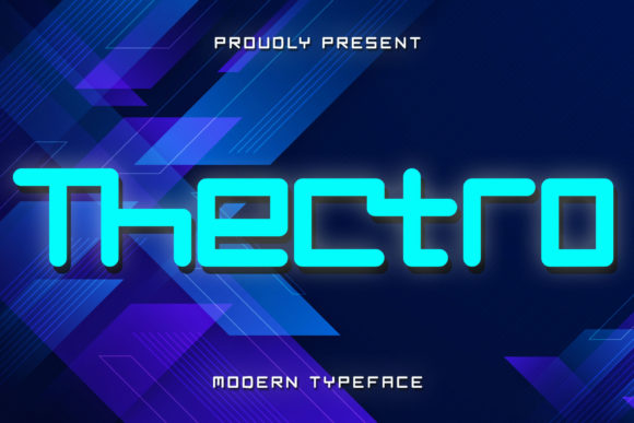 Thectro: A Cool Robotic Display Font for Handmade Products