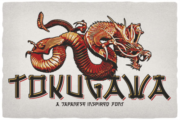 Tokugawa: Vintage Japanese Display Font for Branding
