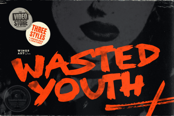 Wasted Youth: A Scary Display Font for Bold Branding