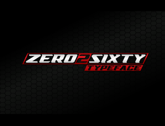 Zero2Sixty: A Bold Sporty Display Font for Handmade Products