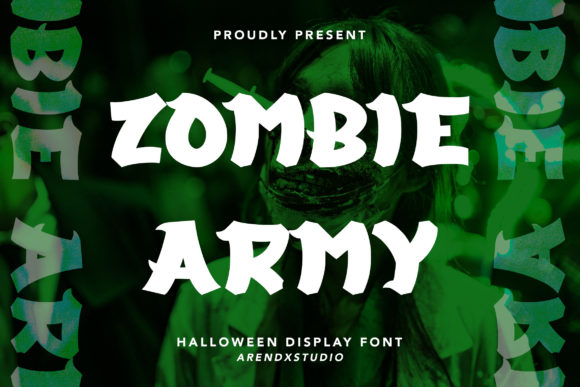 Zombie Army: A Cool, Trendy Display Typeface for Creators